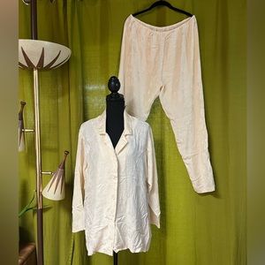 Vintage Treesha 100% Silk Pajamas